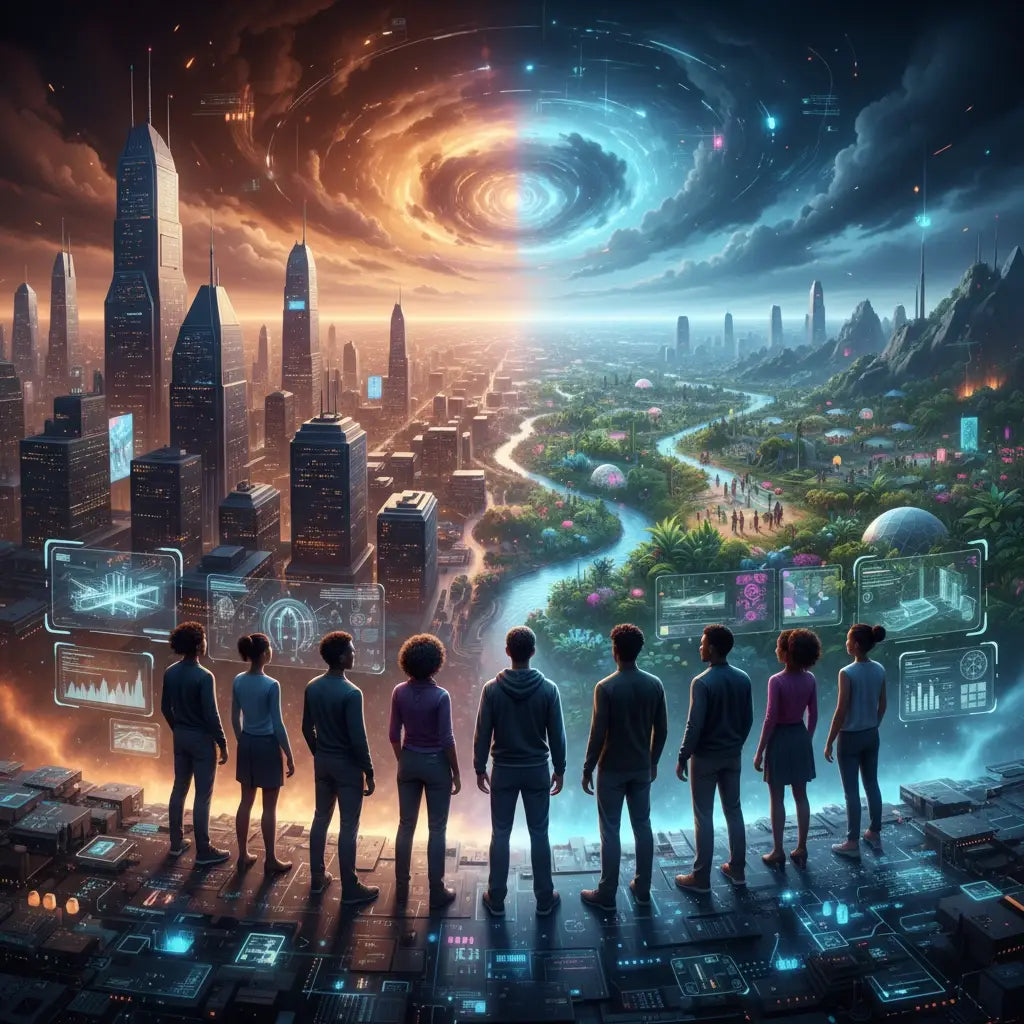 Futuristic cityscape with Avodah Dynamics Christian leadership for sustainable success