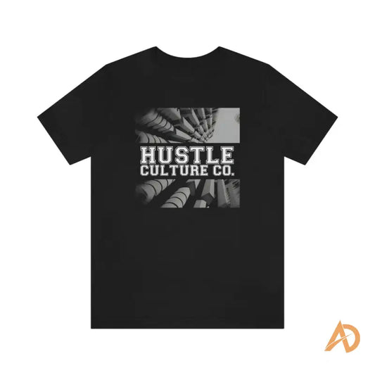 Futuristic Streetwear Tee from Hustle Culture by Andreas Sturmfels in black color