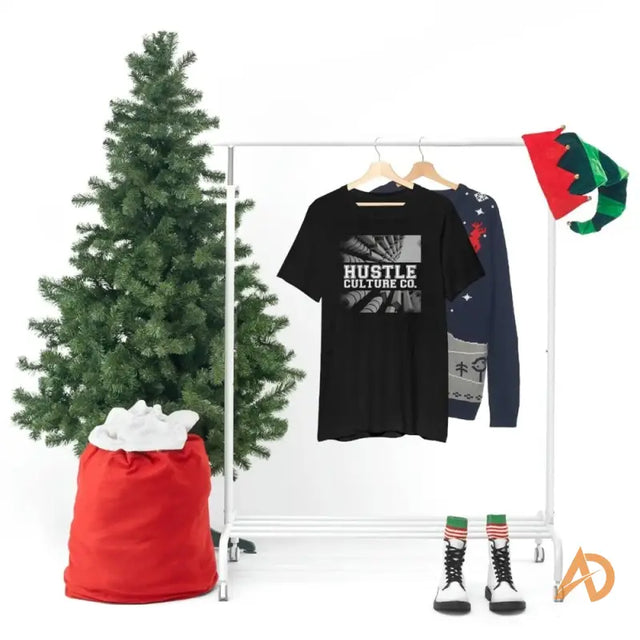 Christmas tree and Futuristic Streetwear Tee from Hustle Culture by Andreas Sturmfels