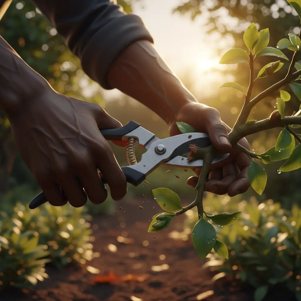 Garden shears symbolizing God’s removal of comfort for character development in Christian coaching