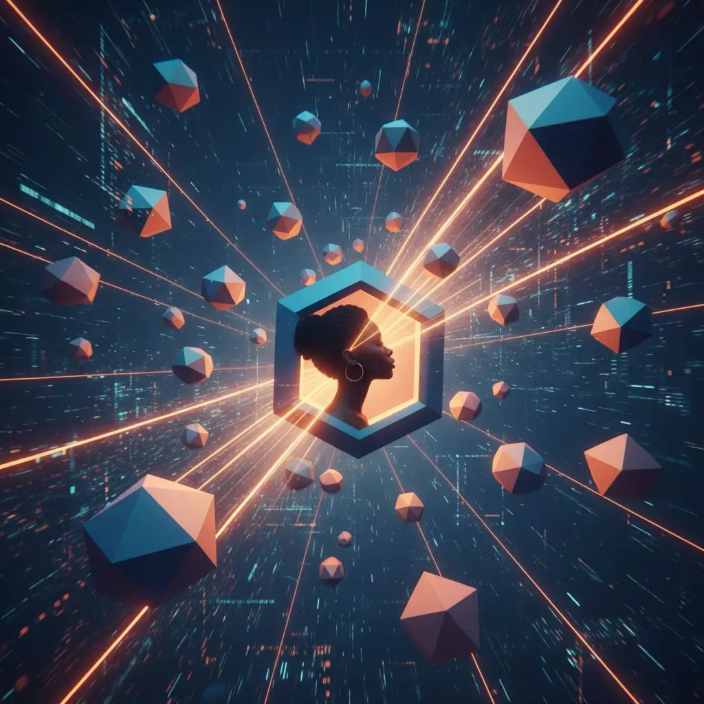 Hexagonal digital art of spiritual discipline in Christian coaching journey