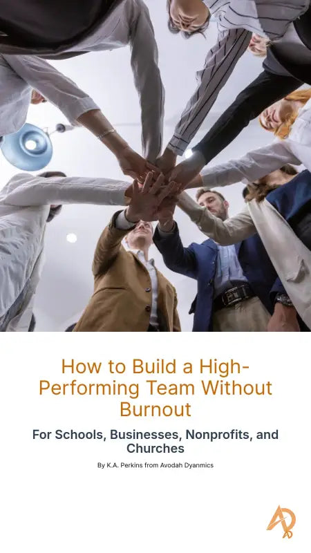 Book cover featuring hands in a circle for High-Performing Team Building with Purpose-Driven Leadership