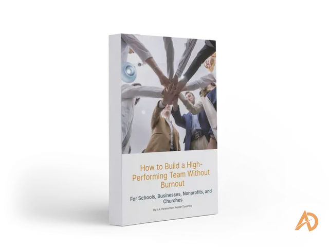 White book cover on High-Performing Team Building with Purpose-Driven Leadership concept