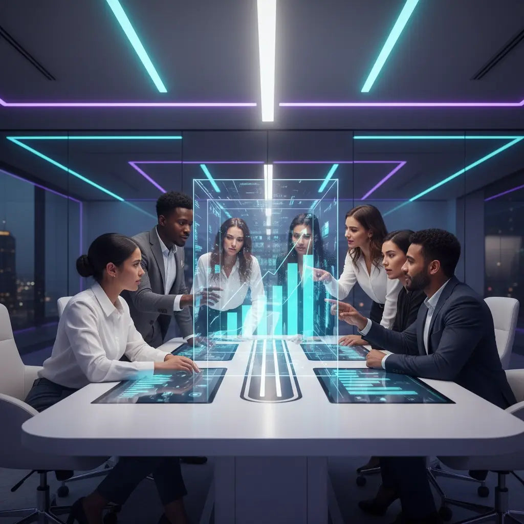 Holographic bar chart for first-gen professionals purpose-driven careers