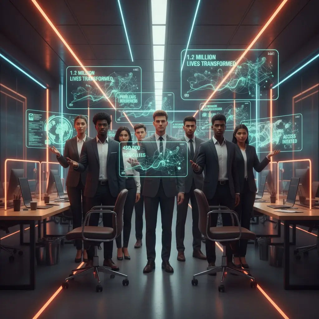 Futuristic holographic display in Christian lifestyle brand context