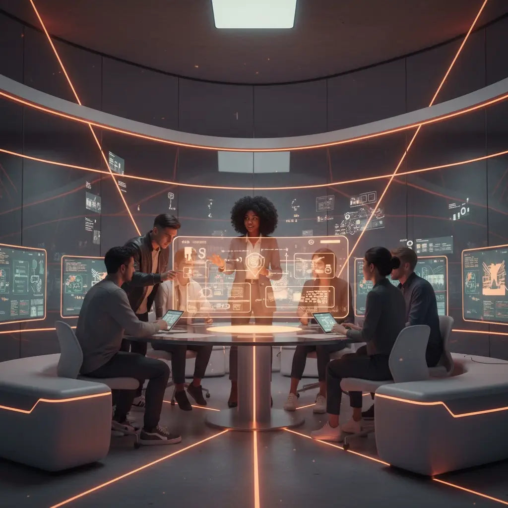 Futuristic holographic display for emerging Christian leaders faith-based skills