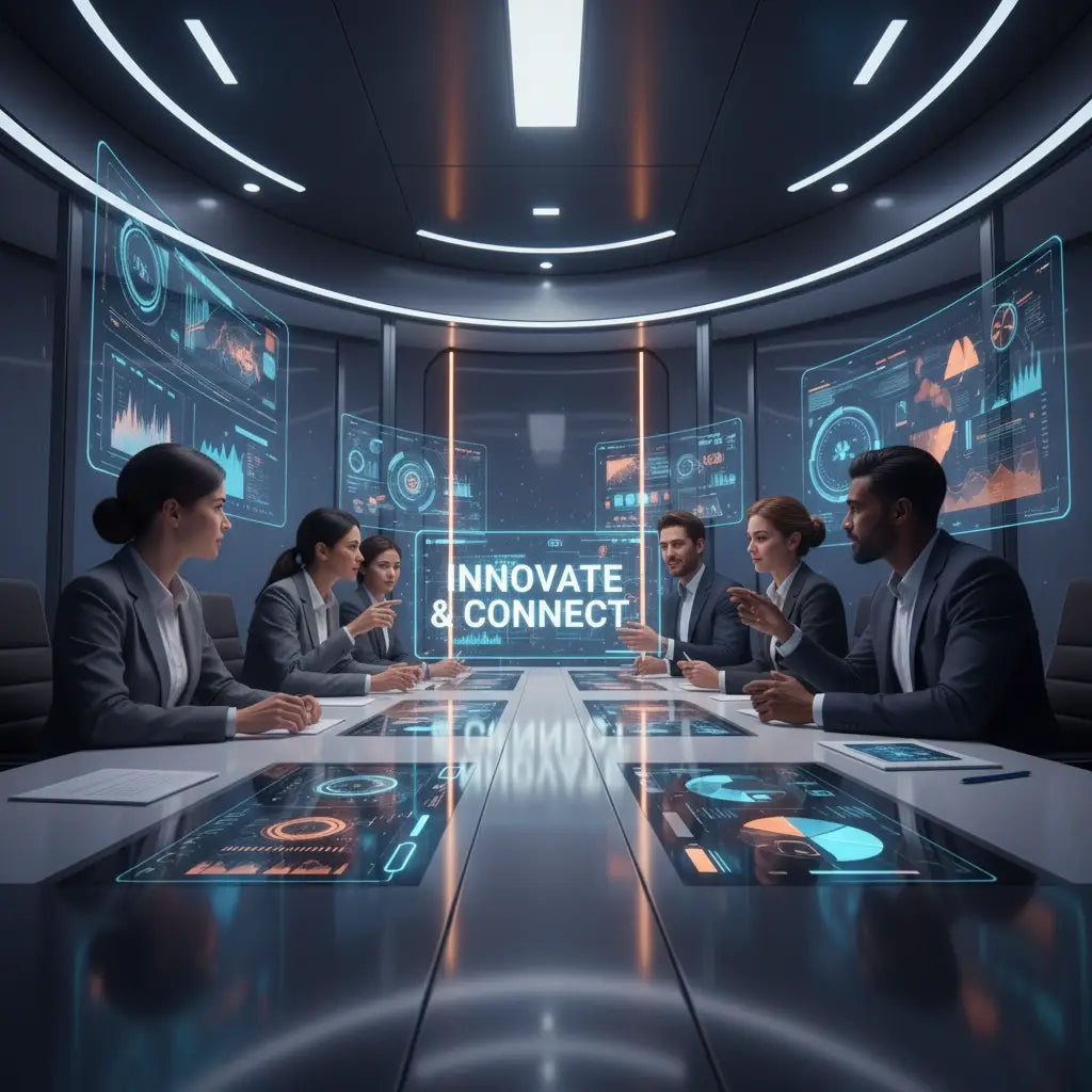 Holographic display table enhancing Christian workplace culture