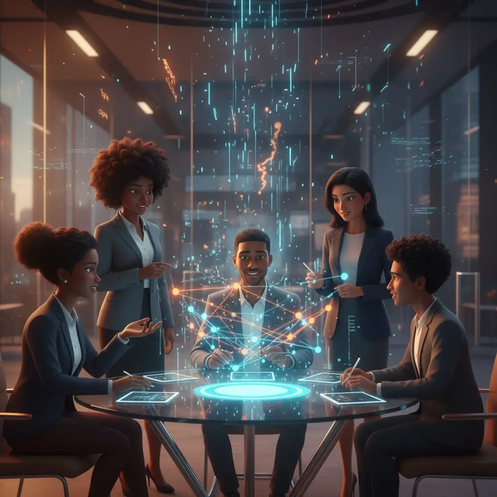 Holographic network table centerpiece for reborn Christian communities