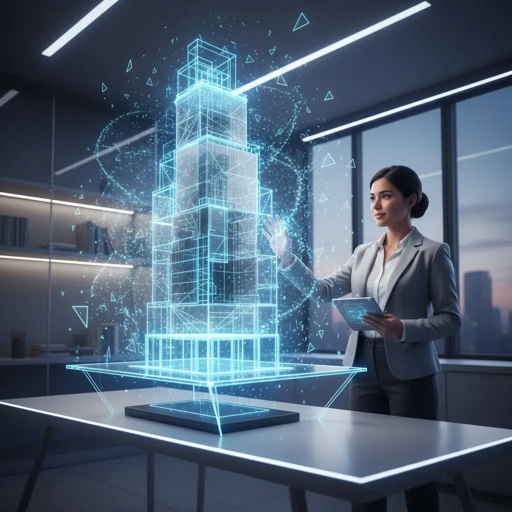 Holographic skyscraper model in Avodah Dynamics divine instruction for Christian coaching