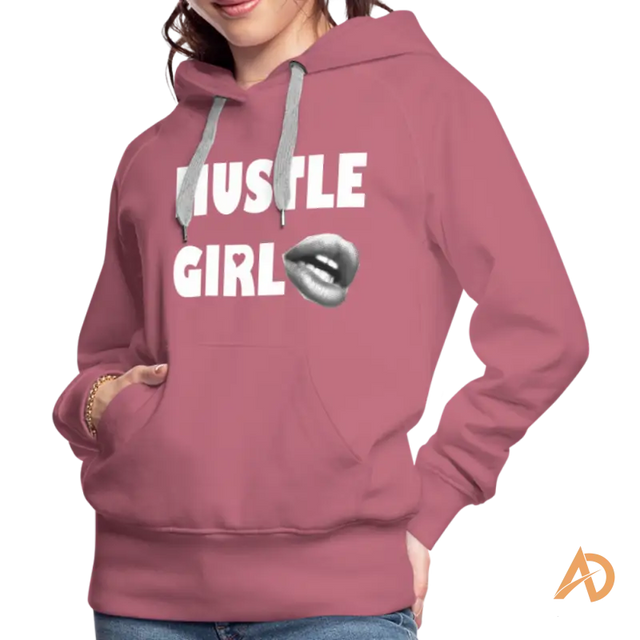 Pink Hustle Girl Hoodie featuring empowering design for modern women embracing hustle culture