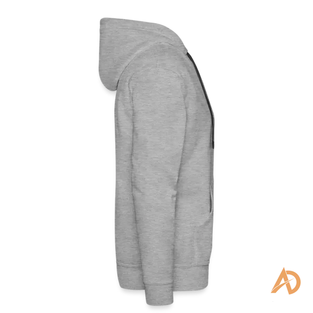 Light gray side view of the Hustle City Hoodie, embodying urban style and premium quality