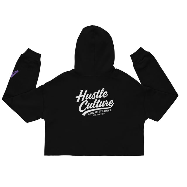 Hustle Girl Christian Crop Hoodie – Faith - Fueled Statement Apparel | Avodah Dynamics - Avodah Dynamics