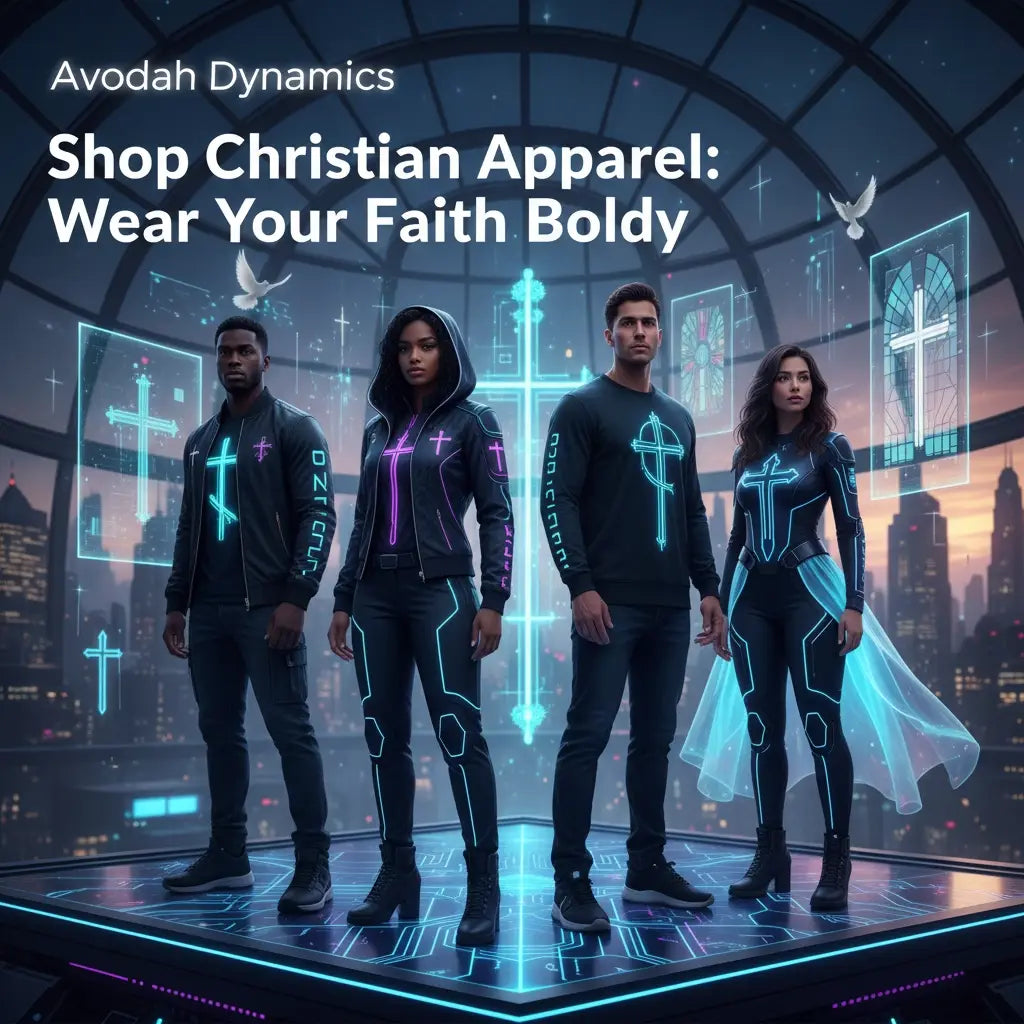 Avodah Dynamics cross hoodie in Christian apparel, wear faith boldly
