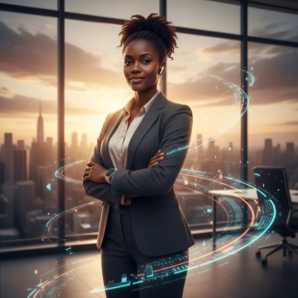 Sleek silver businesswoman suit jacket for Christian personal growth with Avodah Dynamics