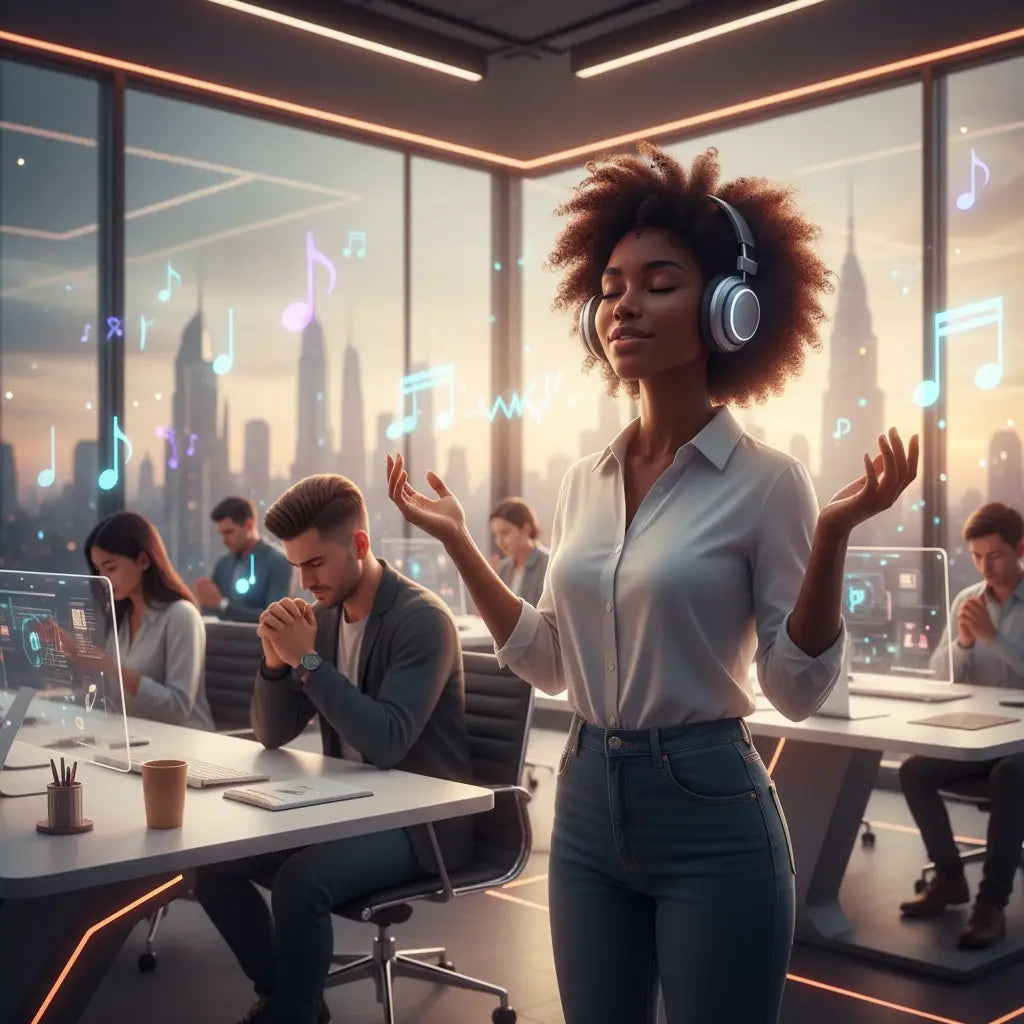 White headphones with black cushions for soulful soundtracks and worship leaders