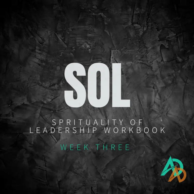 Leadership Workbook Three cover for SOL by Avodah Dynamics showcasing week three content