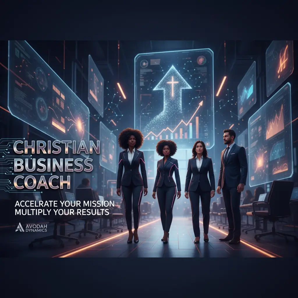 Tailored black business suit with white shirt and tie for Christian business coaching