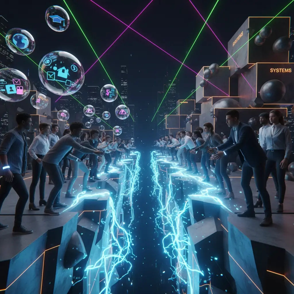 Neon blue lightning bolt on black, symbolizing closing the discipline gap for kingdom success