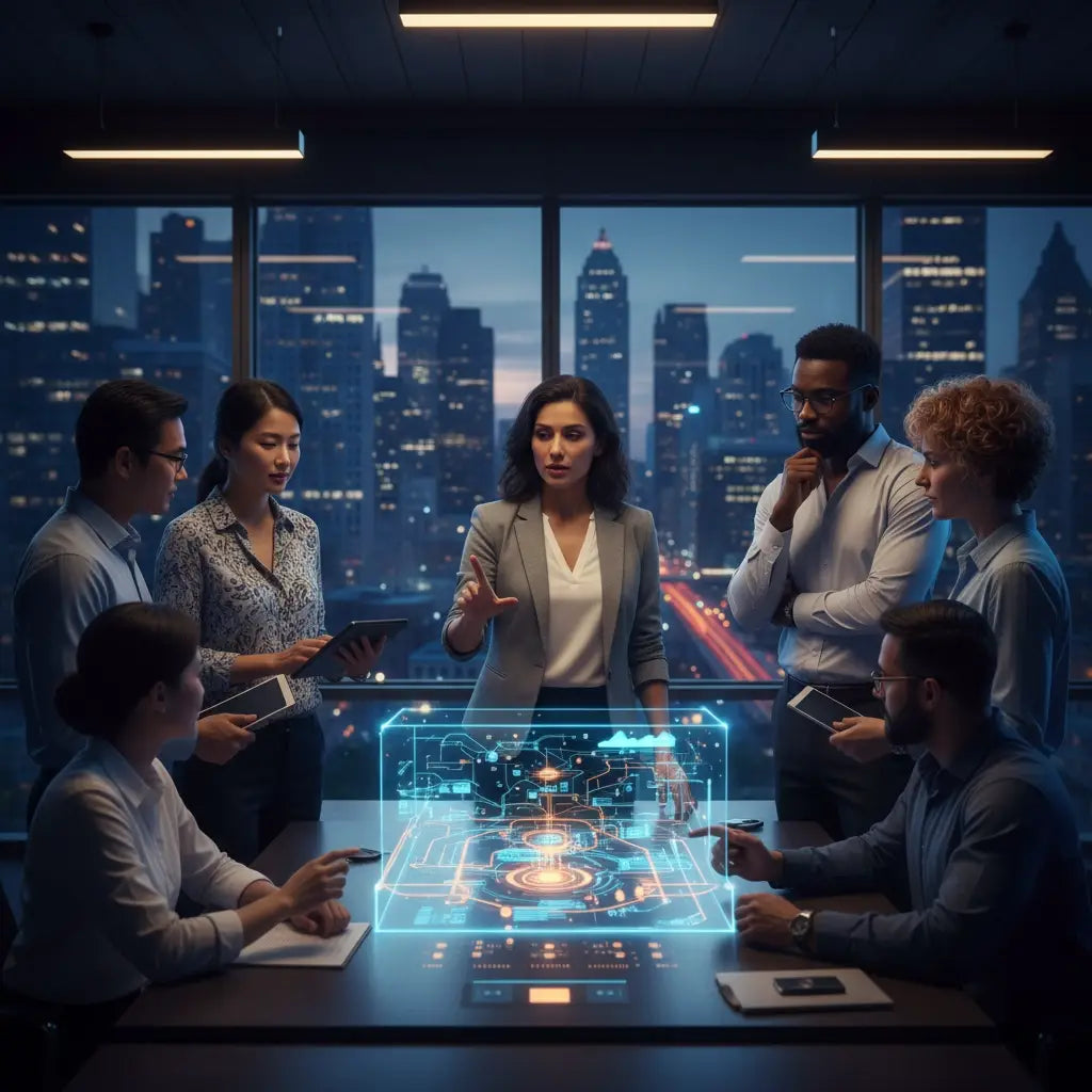 Futuristic holographic display for Christian mentorship with Avodah Dynamics