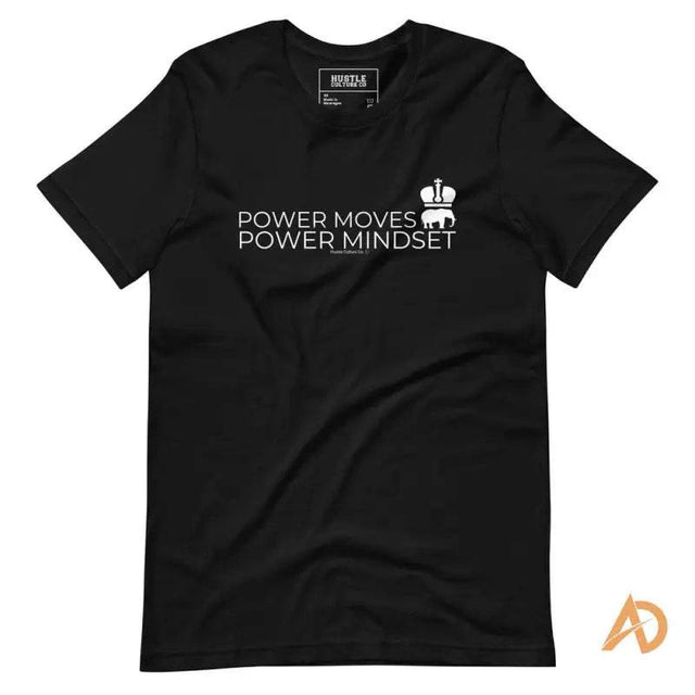 Black Power Mindset Tee by Hustle Culture features a white elephant and pre-shrunk fabric