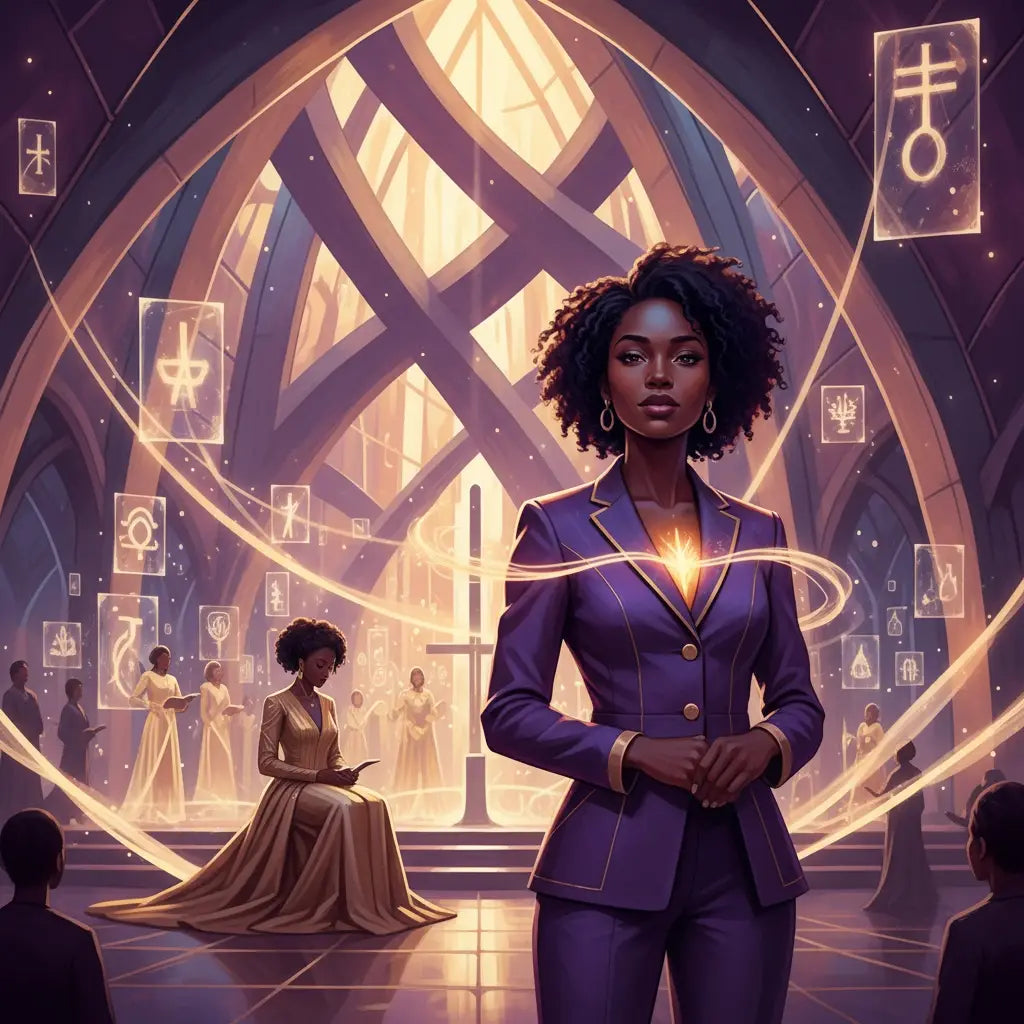 Purple silk suit with gold trim as red flag in spiritual activities and kingdom work