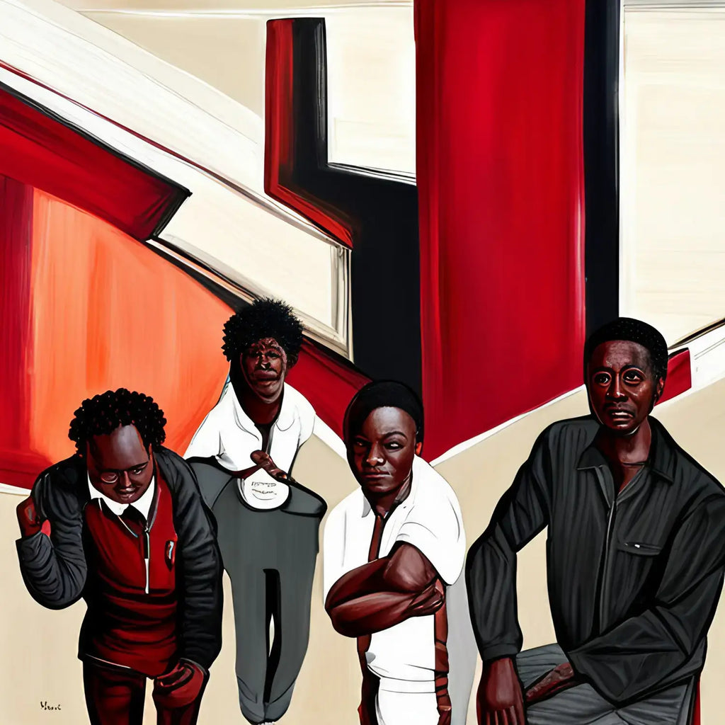 Stylized digital artwork of four people symbolizing effective communication for life mission.