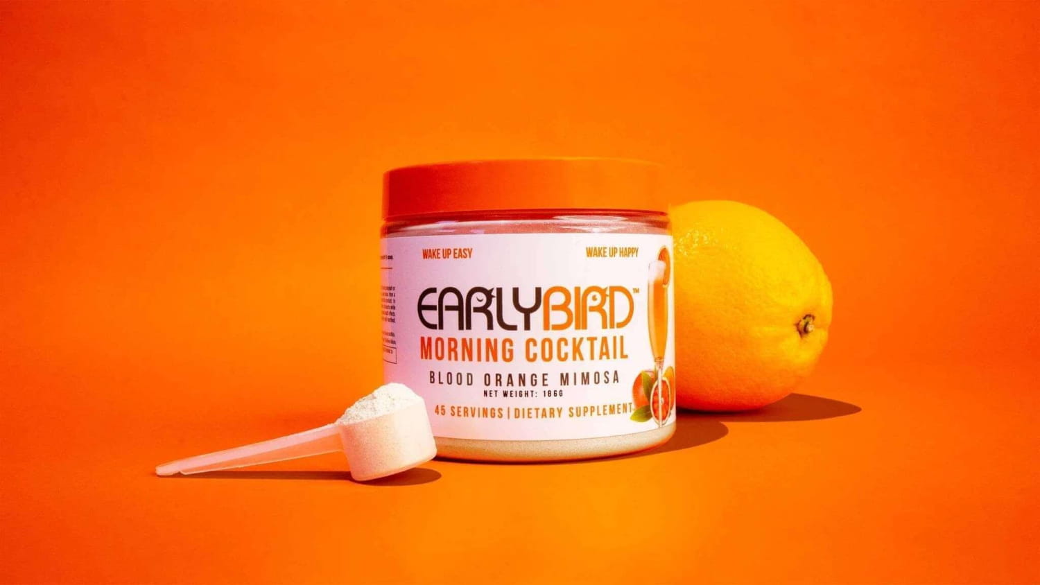 Earlybird Morning Cocktail Jar in Blood Orange Mimosa Flavor