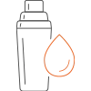 Black and orange Avodah Dynamics water bottle for perfect morning routine
