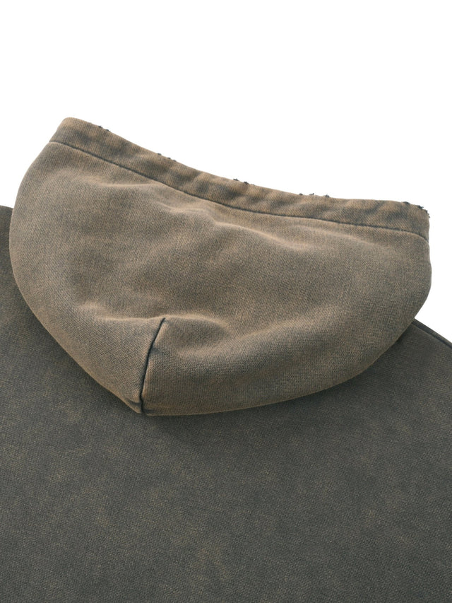 THANKFUL — Vintage Washed Frayed Hem Hoodie - Avodah Dynamics