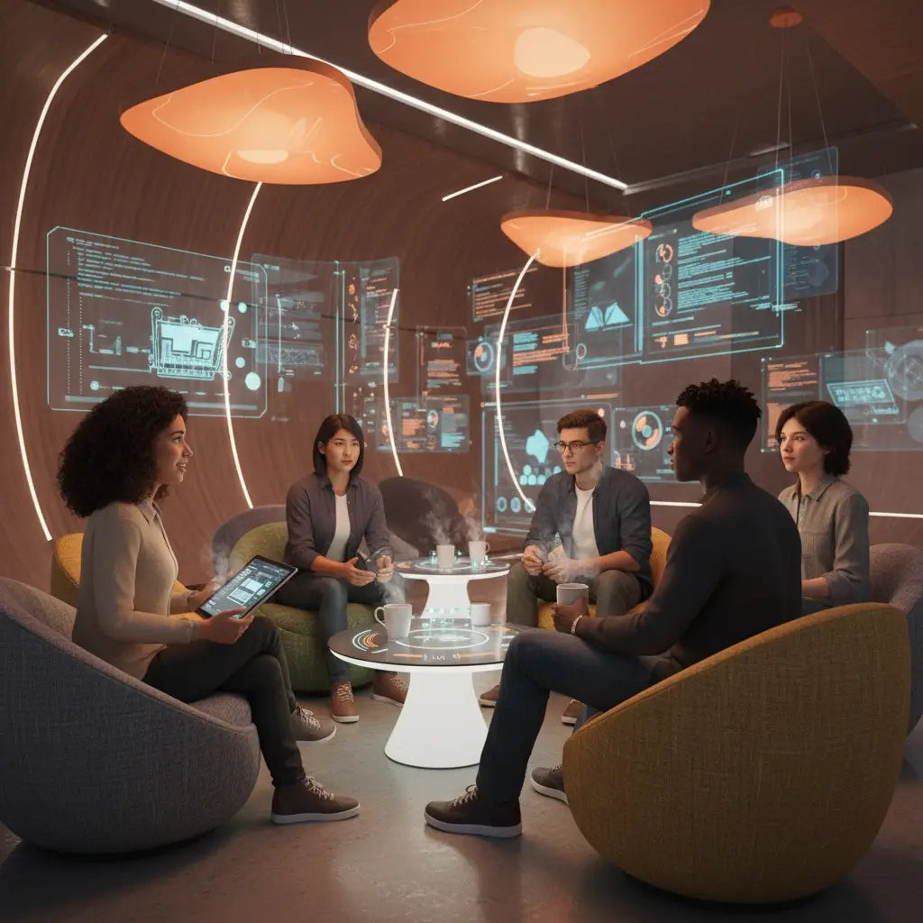 Modern white and black glass coffee table for Gen Z leaders in Christian coaching