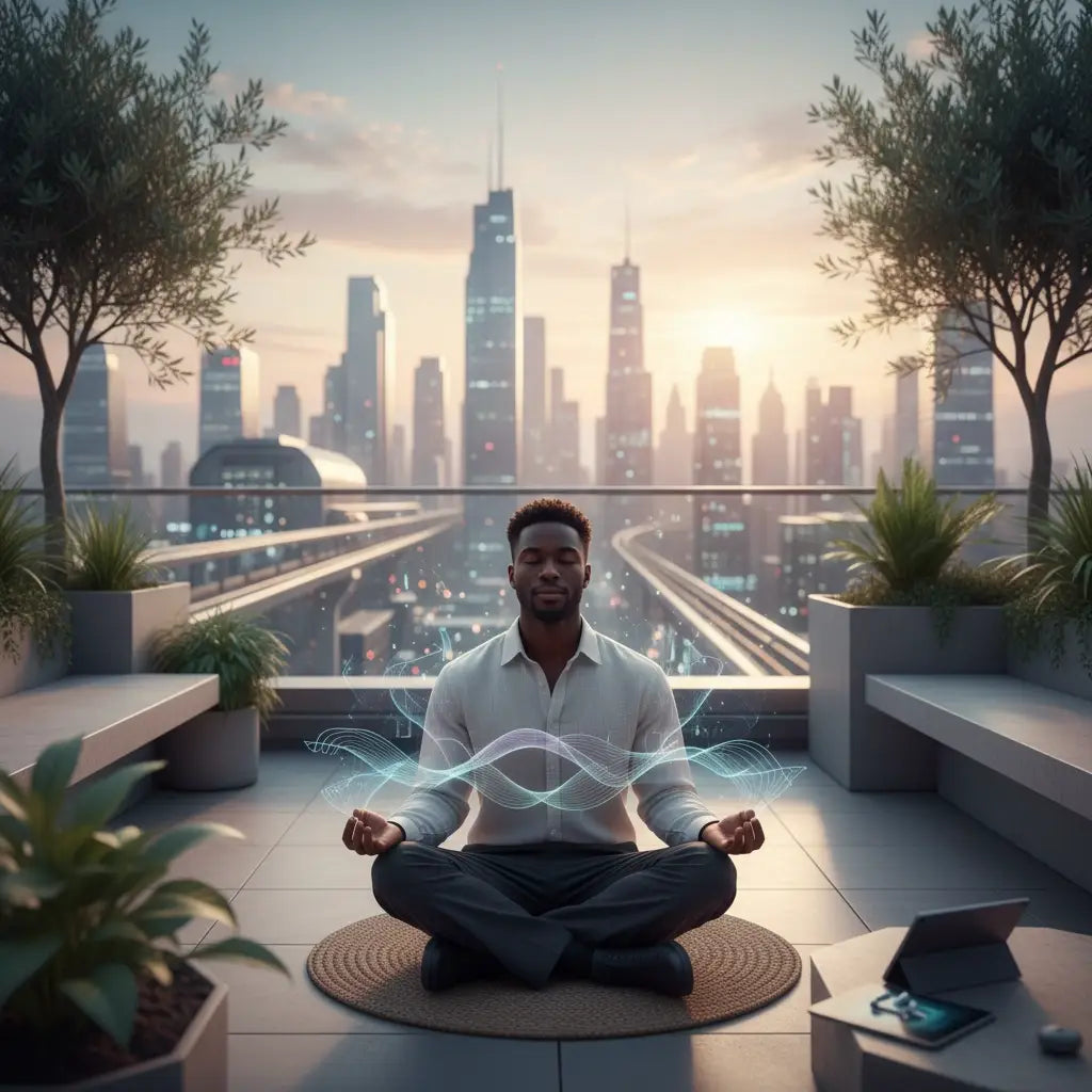 White and black lotus yoga mat with blue waves for Christian coaching in uncertain times